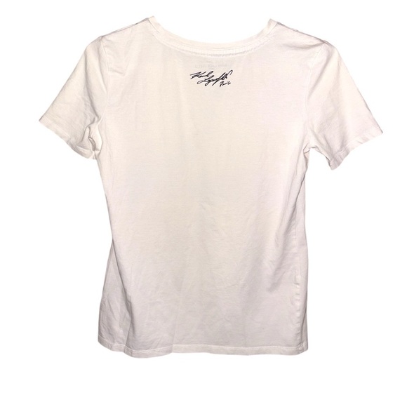 Karl Lagerfeld Paris Retro Graphic T-Shirt Size XXS - Picture 2 of 4